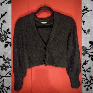 Wild Fable crop cardi w. safety pin detail Size S